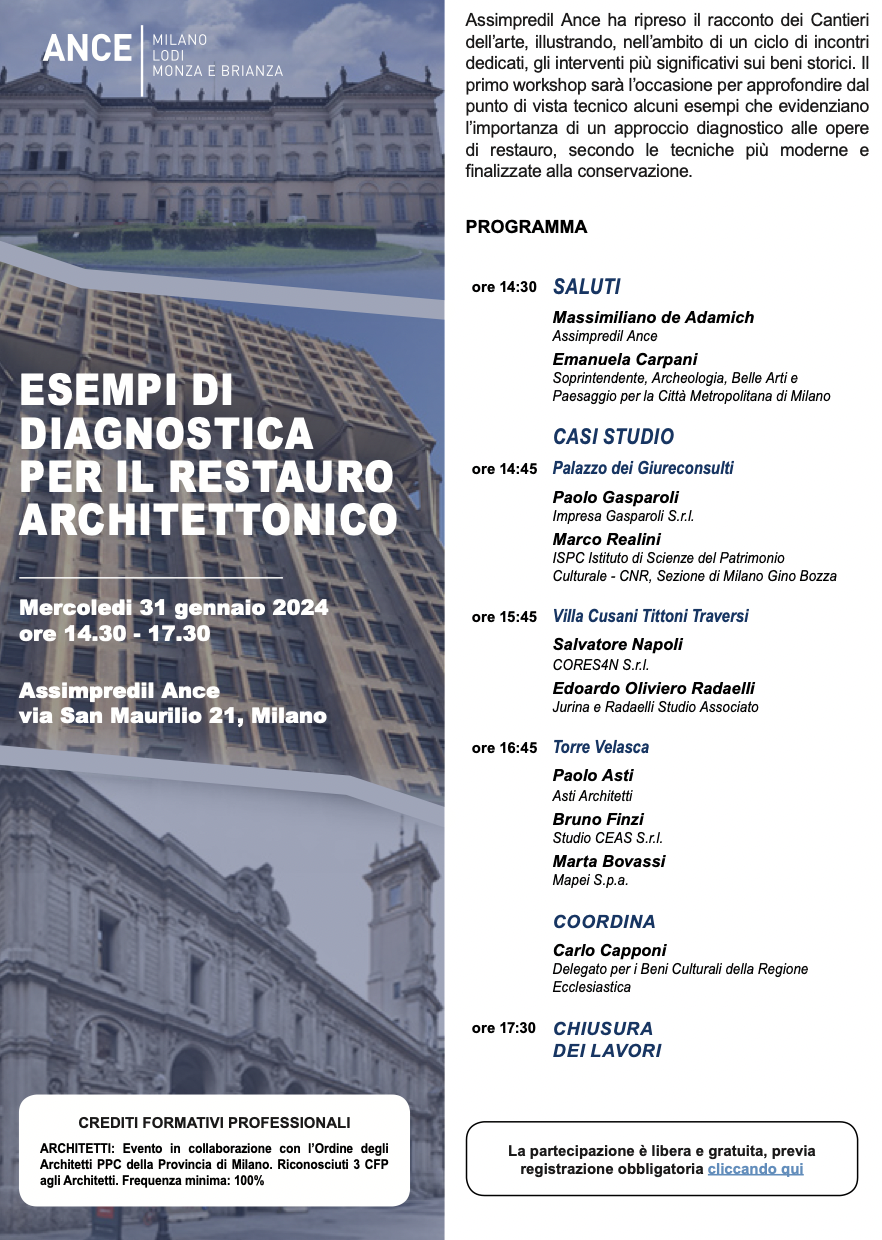 Esempi di diagnostica per il restauro architettonico